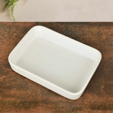 StyleMyWay Ceramic Baking Dish ( L x B x H – 27 x 19 x 5.5 cm , White , 1500 ml) | Bake ‘N’ Serve Dish | Dish for Grilling