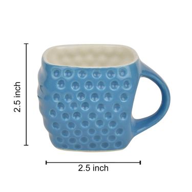 Curve Tea Cups in Ceramic (Set of 6)